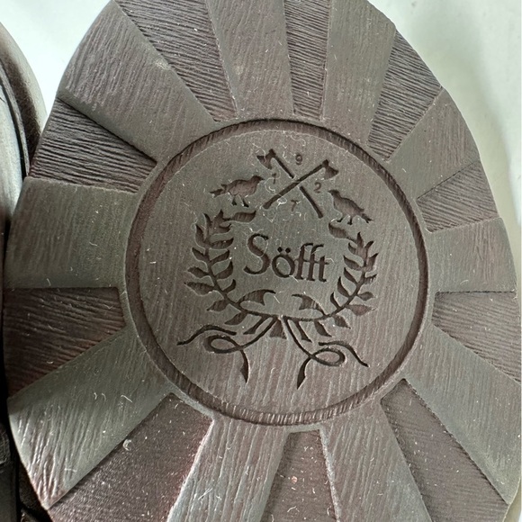 Söfft Shoes Womens 7.5M Brown Leather Upper Lining Slip On Block Heels Round Toe - Picture 10 of 16